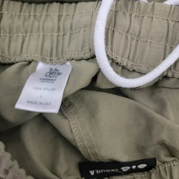 Cherry LA 818 Tequila Nylon Shorts in Green Large Women